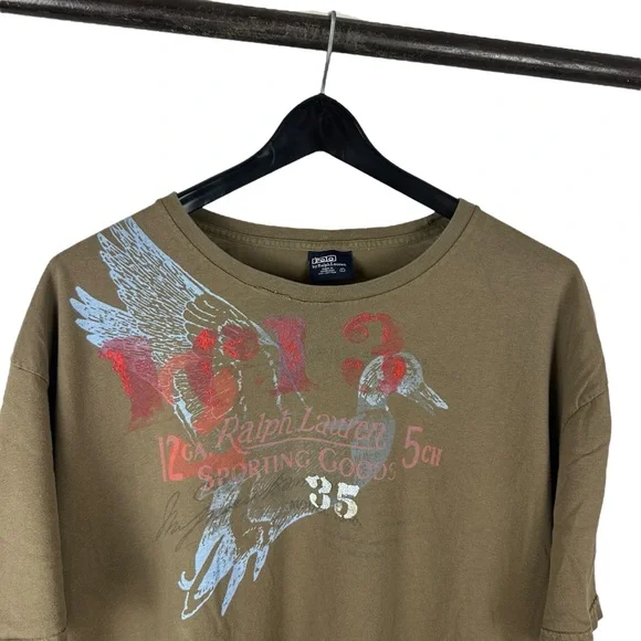 Vintage 90s Polo Ralph Lauren Duck Hunting Sporting Goods Shirt Size L